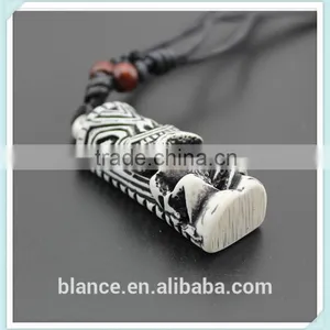 Resin Tiki Pendant Small Tiki God Figurine Necklace thumbnail-2