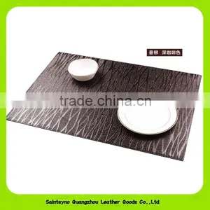 OEM Debossing Pattern Oil-proof Tabletop Lunch Real Leather Coaster 16025 thumbnail-3