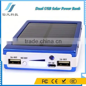 6000mAh External Dual USB Solar Power Bank for IPhone for IPad for Android Phone thumbnail-4