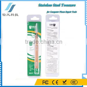 BST-16C Highly Precise Stainless Steel Tweezers for Computer Mobile Repair Tools thumbnail-2