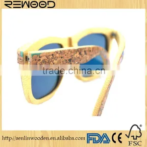 Wholesale Cork Wood Optical Frame Sunglasses Manufacturers Wooden Sunglasses Custom Logo thumbnail-4