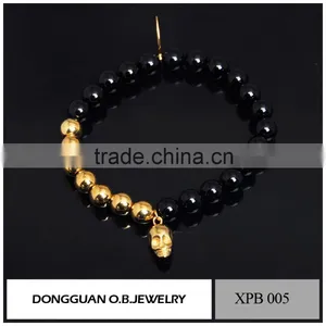 Website Stainless Steel Skull Bead Bracelet For Men thumbnail-1