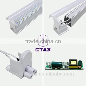 Jiangmen Factory Hot Sale t5 Integrated Led Tube 10W 60CM 100LM/W PF>0.9 With CE&RoHS Approved t5 Led Tube thumbnail-2