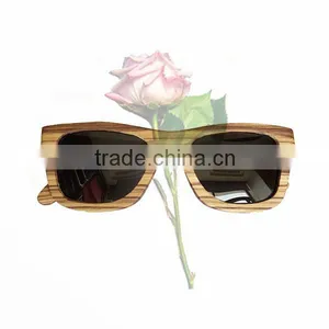 Comfortable Handmade Okay Zebra Wood Sunglasses thumbnail-2