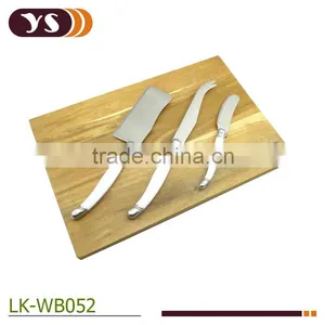 Rectangle Acacia Board and 3pcs Cheese Knife Set thumbnail-2