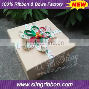 2016 High Quality Custom Cotton and Satin Ribbon Bow For Packaging Box thumbnail-1