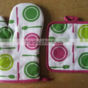 Kitchen Textile Pigment Printing Pot Holder and Oven Mitten Wholesale China Supplier thumbnail-2