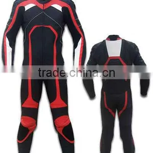 Motorbike Leather Suit(red and Black Racking Suit) thumbnail-1