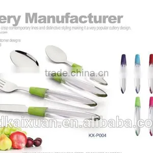 Scientific Dinner Utensils Plastic Handle Stainless Steel Cutlery Wholesale thumbnail-2