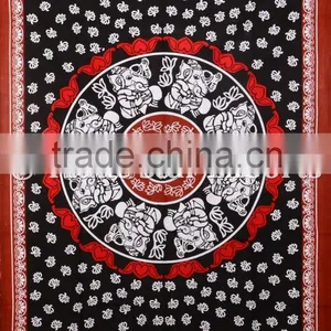 Twin Size Lord Ganesha With Lotus Flower Mandala Holy Wall Art Bohmian Hippie Ethnic Home Decorative Tapestry thumbnail-2