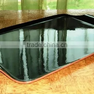 Smooth Surface Non-Slip Black Rectangular Wooden Food Tray, Very Smooth Surface, Wooden Tray, Tray thumbnail-2