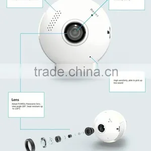 WiFi Fisheye Cloud Smart Bulb 360 Wifi ip Camera With Two-way Audio and 128G Recording Feature thumbnail-3