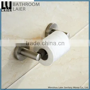 China Manufacture Multi-Purpose Zinc Alloy Brush Nicked Bathroom Sanitary Items Wall Mounted Toilet Paper Holder thumbnail-2