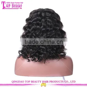 Most Popular Short Brazilian Hair Wigs 14" 150% Density Curly Wave Human Hair Short Bob Lace Front Wig thumbnail-6