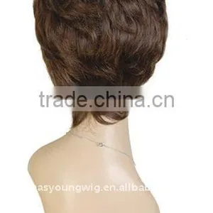 Old Ladies Short Hair Wigs for Black Women thumbnail-3
