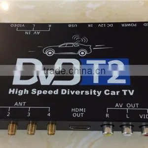DVB-T24 hd Car DVB-T2 MPEG4 Digital Set Top Box 4 Tuner 4 Antenna USB High Speed thumbnail-4