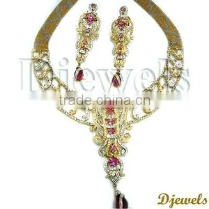 Bridal Necklace Sets, Gold Necklace Sets, Diamond Jewellery thumbnail-1