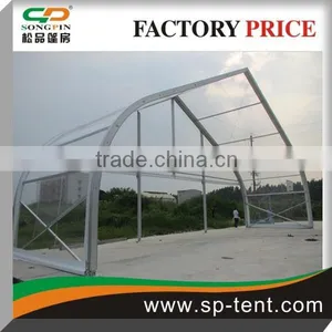 Big Aluminum Frame Clear Pvc Shelter Curved Tent 25x30m on Sale thumbnail-1