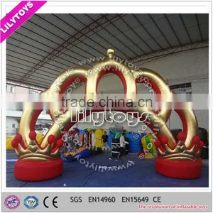 Beautiful Golden Decoration Wedding Arch, Inflatable Wedding Door, CE Passed Inflatable Arch thumbnail-1