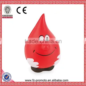 Red PU Cartoon Drop for Sale PU Anti Stress Ball thumbnail-1