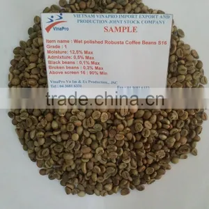 VIETNAM WET POLISHED ROBUSTA COFFEE BEANS thumbnail-1