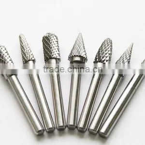 Tree Shape Oval Cylinder Ball Shape Cemented Tungsten Carbide Rotary Burrs Solid Carbide With Radius End Plaint End Tool thumbnail-1