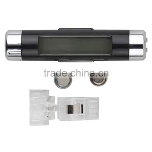 New 2in1 Car Auto LCD Clip-on Digital Backlight Automotive Thermometer Clock Calendar thumbnail-4