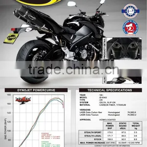For SUZUKI B-KING 2008- SM Motorcycle Exhaust Pipe LASER Delta Slip-on Mufflerset thumbnail-1
