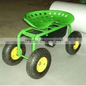 Garden Seat Cart/ Garden Scooter With Four Wheels thumbnail-3