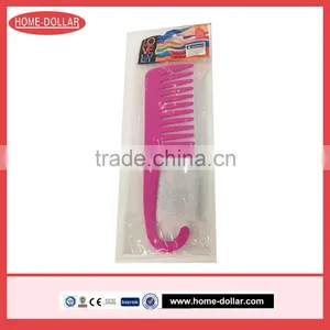 Wide Tooth Hair Plastic Colorful Bath Shower Comb With Hair Band thumbnail-2