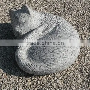 Garden Granite Stone Sculpture Cat thumbnail-1