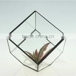 DIY Decor Accessories Bevel Square Glass Greenhouse Indoor Plant Glass Terrarium thumbnail-1