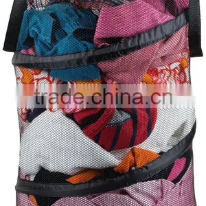 Vivinature Large Round Mesh Laundry Foldable Hamper With Hard Canvas thumbnail-2