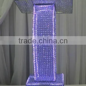 Crystal Podium Pillar, Podium on Square Pillar, Wedding Podium thumbnail-2