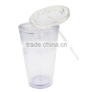 16oz Customized Logo Plastic Cheap Coffee Cups for Sale,Thin Wall Plastic Drink Tubing thumbnail-3