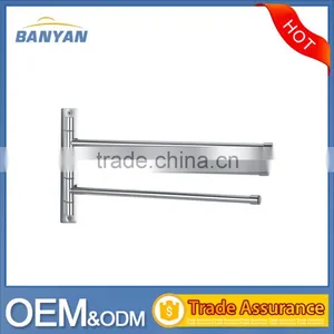 Stainless Steel 304 Wall Mounted Bathroom Towel Rack With 3 Remove Bars thumbnail-3