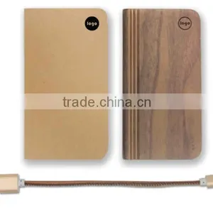 5500mAh Portable Wooden Power Bank thumbnail-3