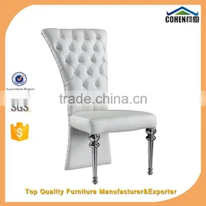 Unique Leg Stainless Steel Dining Chair With High Density Foam A67 thumbnail-1