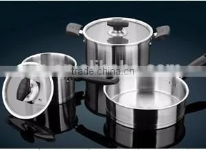 6pcs Induction Based Stainless Steel Cookware Set thumbnail-1