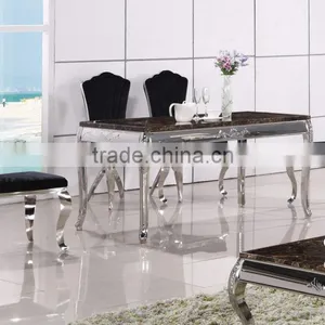 A8052 Marble Antique Dining Table and Chair Set thumbnail-1
