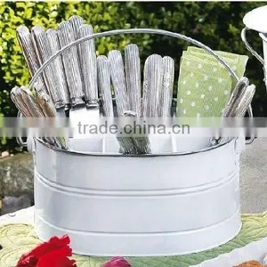Galvanized Kitchen Utensil Holder thumbnail-3