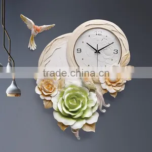 M11A Momoda Living Room Creative Modern Hanging Fancy Elegant 3D Flower Wall Clock Quiet Quartz Decoration Large Wall Clock thumbnail-1