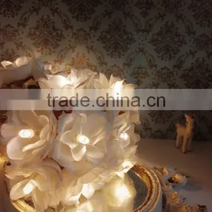 2016 Wedding Decor White Rose Flower Garland Fairy Lights thumbnail-2