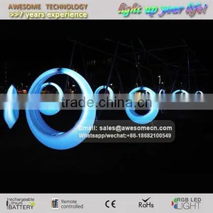 Outdoor Events Decorative Hanging Ring Shaped Led Illuminating Swing thumbnail-1