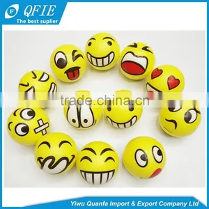Wholesale 5cm Soft Custom Antistress Emoji PU Foam Squeeze Ball for Vending Machine thumbnail-3