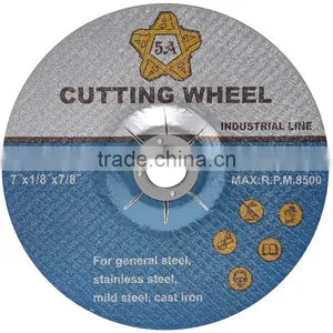 180*3*22.2mm Resin Abrasive Cutting Wheel for Steel thumbnail-1