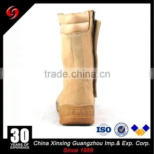 Khaki Suede Cow Leather Army Tactical Military Desert Boots With Zipper for Hunting /Hiking/ Camping thumbnail-5