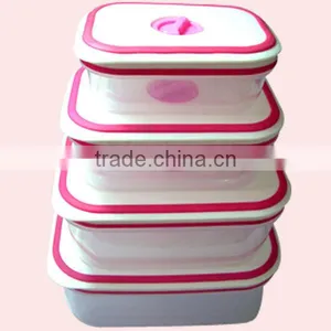 4Pcs Plastic Microwave Food Storage Box thumbnail-1