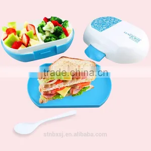 700ML Three Divides Plastic Packing Lunch Box With Lock thumbnail-2
