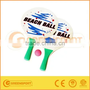 GSBB17 Wooden Beach Rackets Beach Tennis Rackets Set thumbnail-1